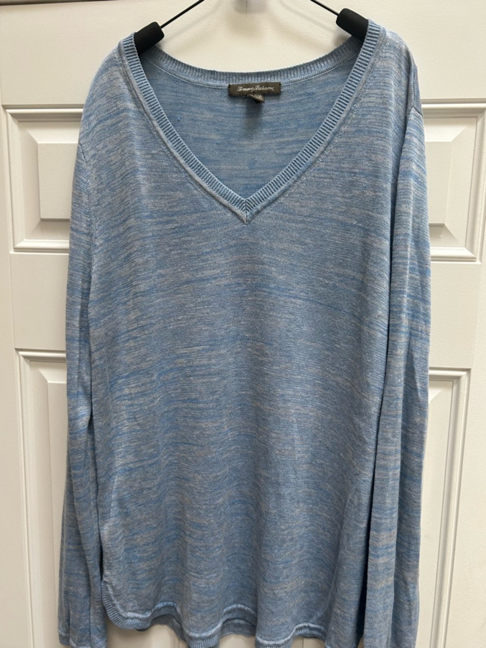 Eddie Bauer Light Blue V-Neck Sweater